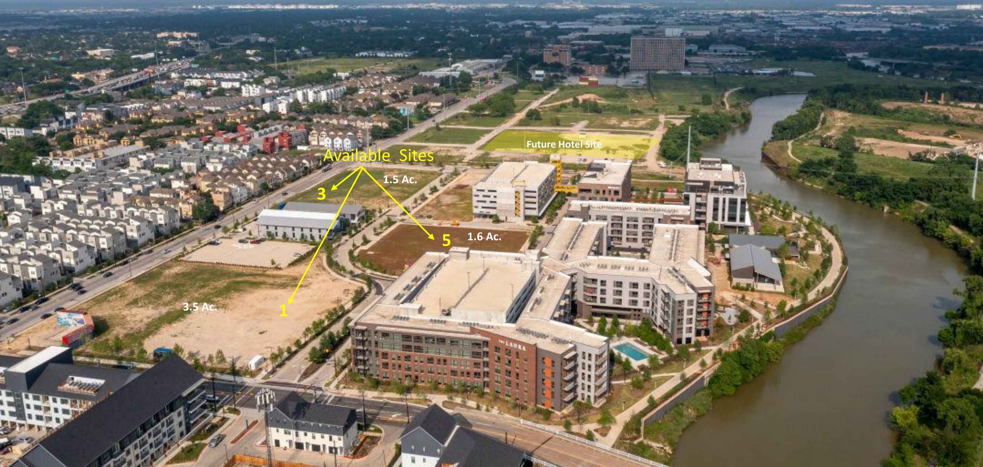 East River aerial — available sites